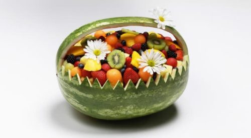 Carved Watermelon Basket