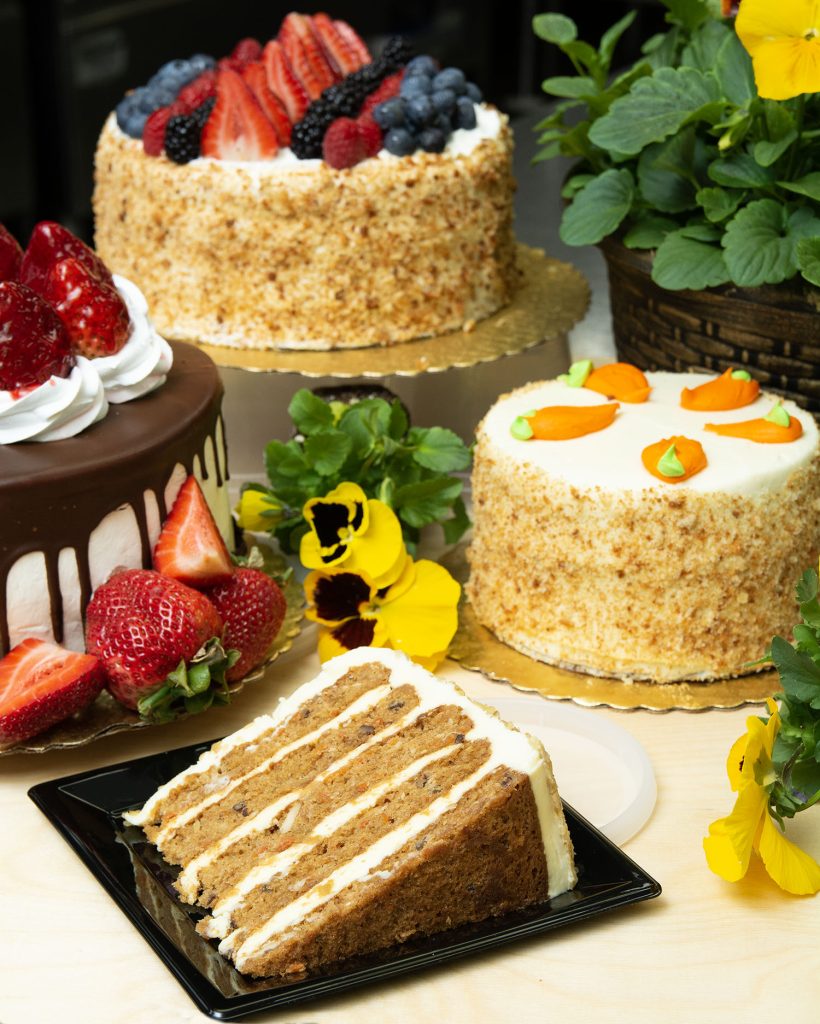 cakes on plates