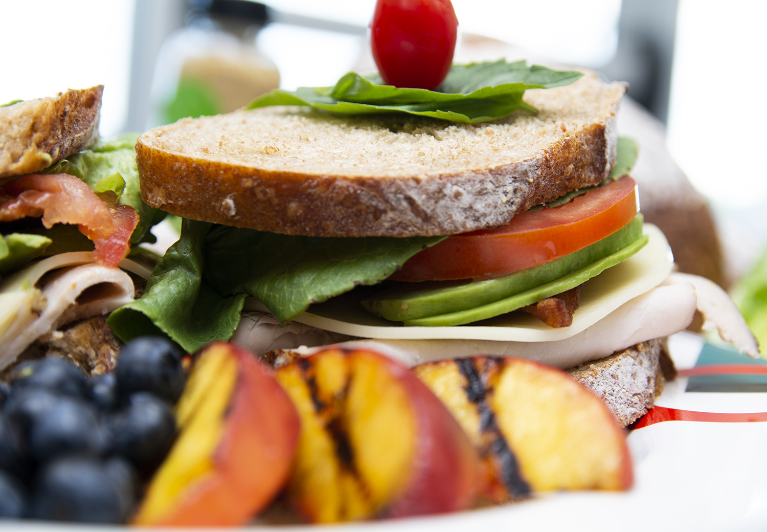 sandwich with fruit